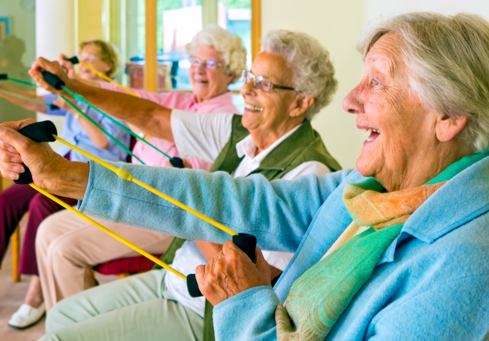 older adults exercising