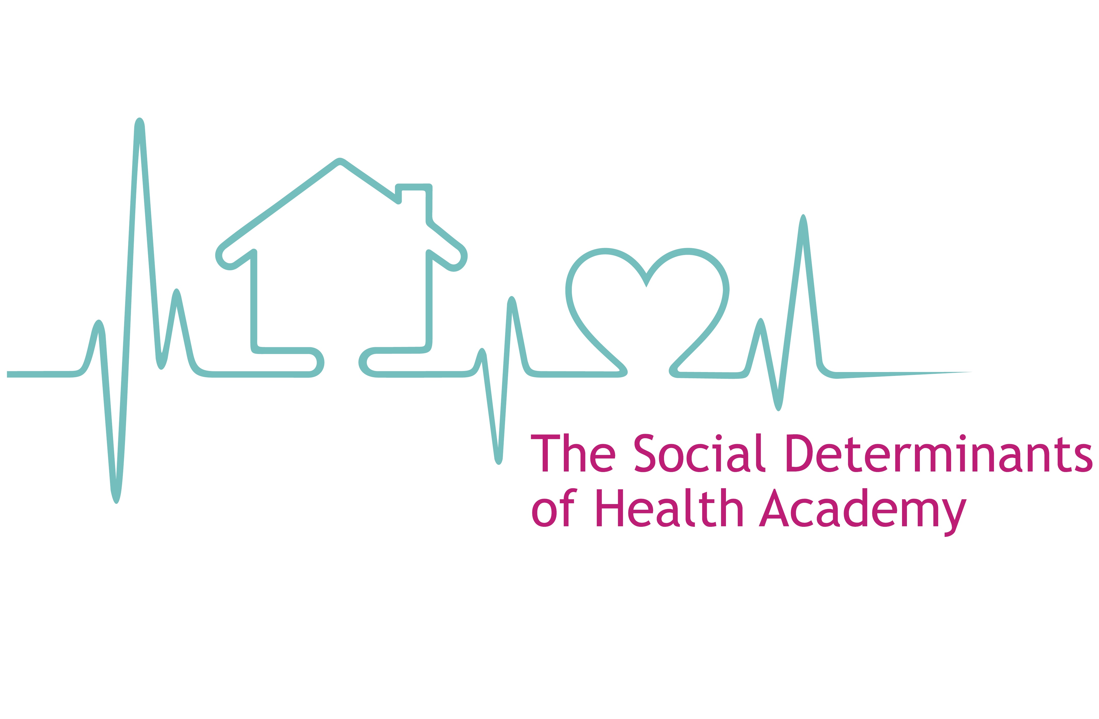 A logo that includes a heart and a house in-between two heartbeat shapes