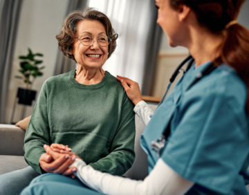 Older adult at doctor's office