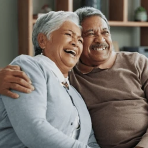 Happy older adult couple