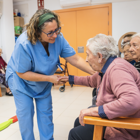 Older adult at doctor's office
